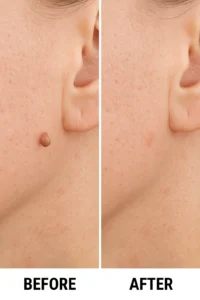 Skin tags removal Derby before and after