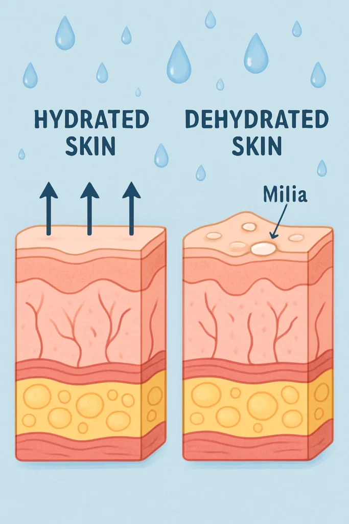 The importance of hydration and milia production Derby
