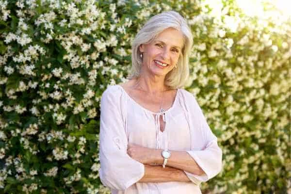 Older woman happy with urinary incontinence treatment Derby
