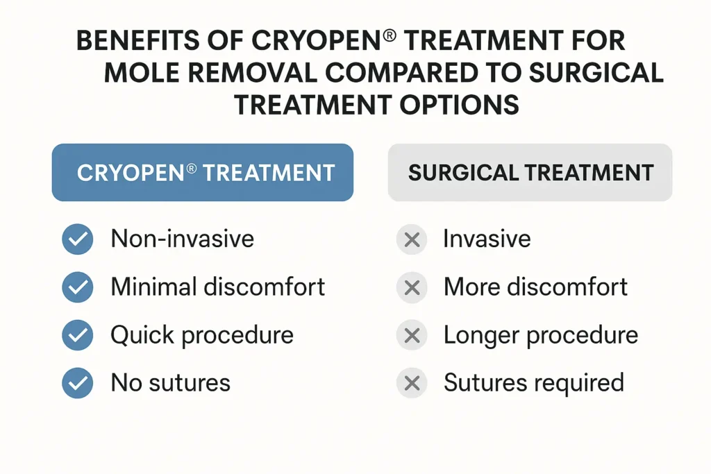 Benefits of facial mole removal Derby - call our team today to book a consultation