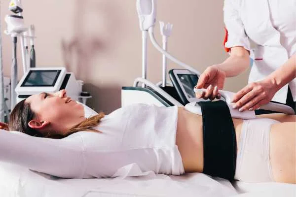 woman having body sculpting to help improve her body image and her mental health Derby