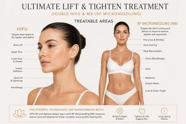 Areas of the body that can be treated - ultimate skin tighten treatment Derby