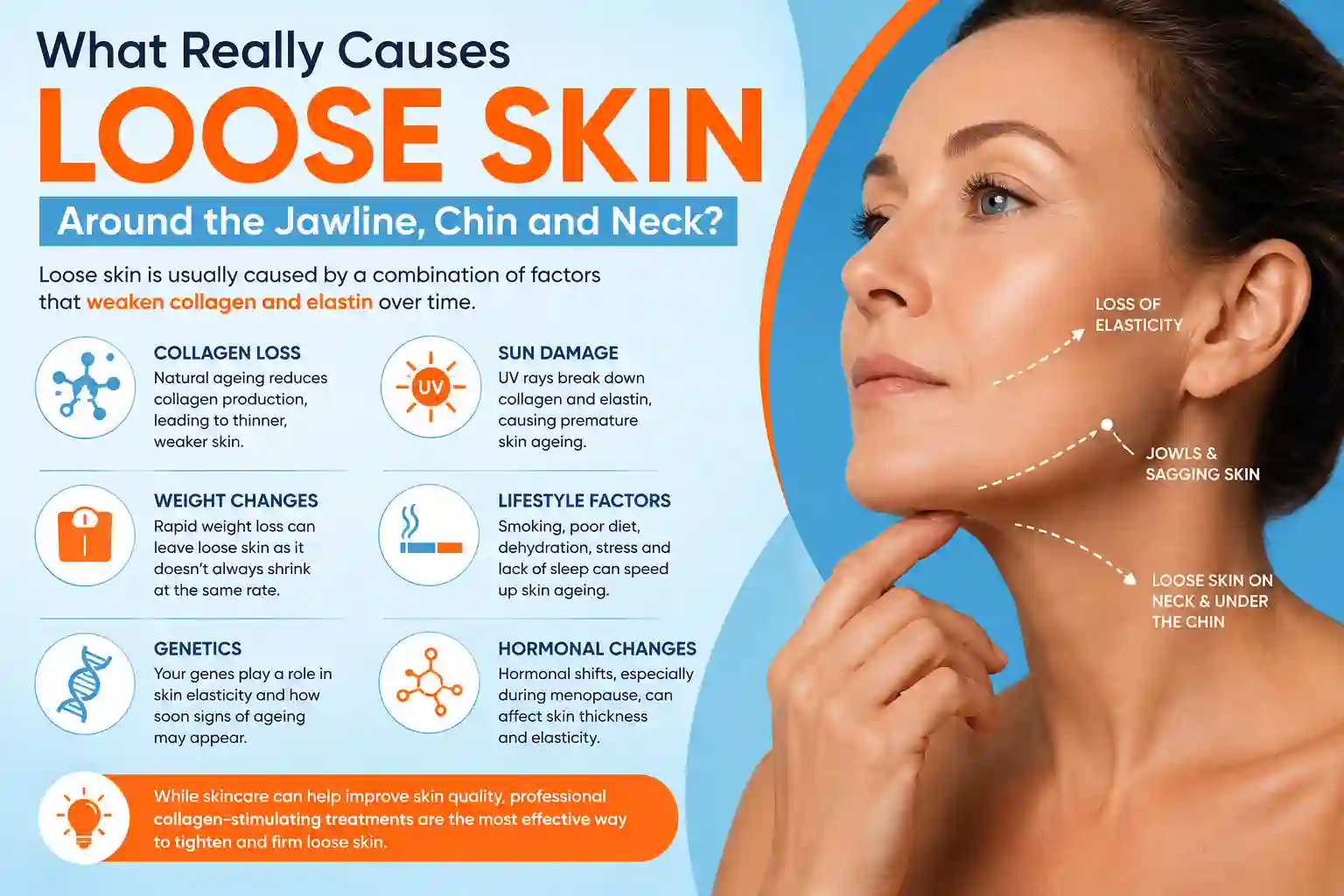 What Really Causes Loose Skin Around the Jawline, Chin and Neck Derby?